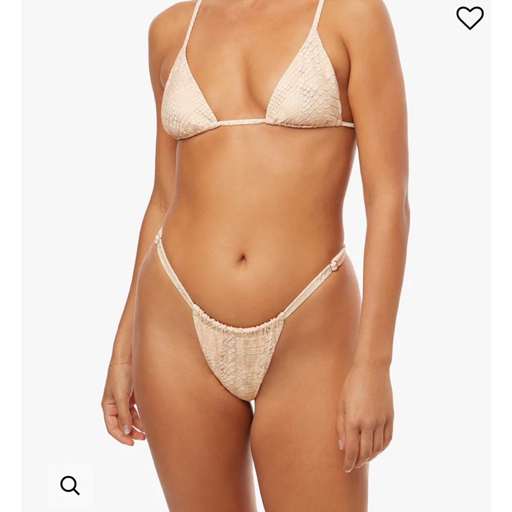 WeWoreWhat Snake Print Bikini Top S and Bottom M Set